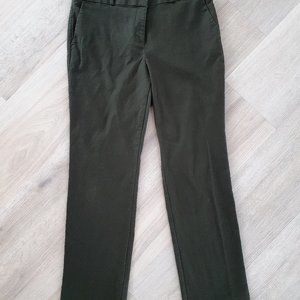 Dark Green Loft Pants Curvy Straight